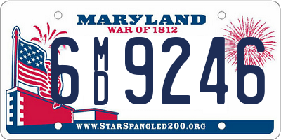 MD license plate 6MD9246