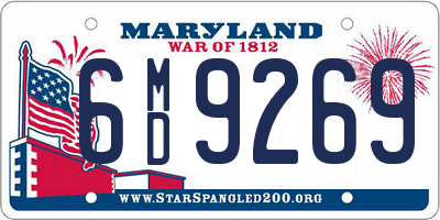 MD license plate 6MD9269