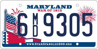 MD license plate 6MD9305