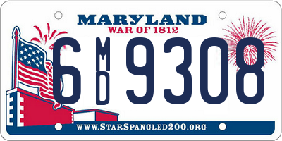 MD license plate 6MD9308