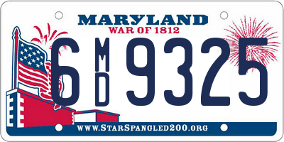 MD license plate 6MD9325