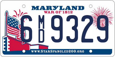 MD license plate 6MD9329