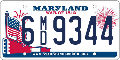 MD license plate 6MD9344