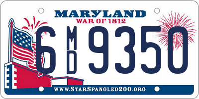 MD license plate 6MD9350