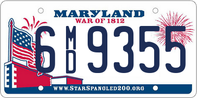 MD license plate 6MD9355