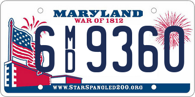 MD license plate 6MD9360