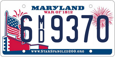 MD license plate 6MD9370