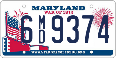 MD license plate 6MD9374