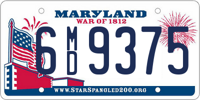 MD license plate 6MD9375