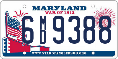 MD license plate 6MD9388