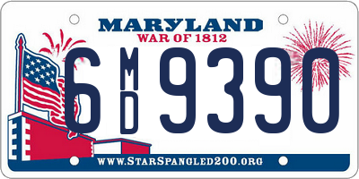 MD license plate 6MD9390