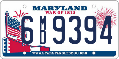 MD license plate 6MD9394