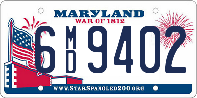 MD license plate 6MD9402