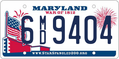 MD license plate 6MD9404