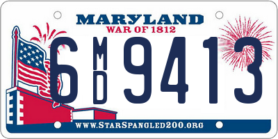 MD license plate 6MD9413