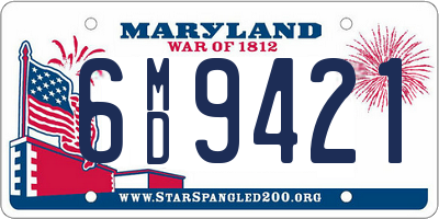 MD license plate 6MD9421