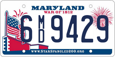 MD license plate 6MD9429