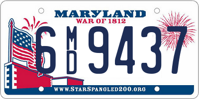 MD license plate 6MD9437