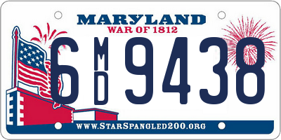 MD license plate 6MD9438