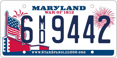 MD license plate 6MD9442