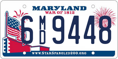 MD license plate 6MD9448