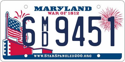 MD license plate 6MD9451