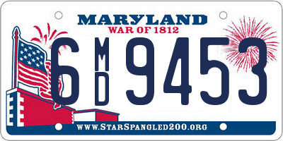 MD license plate 6MD9453