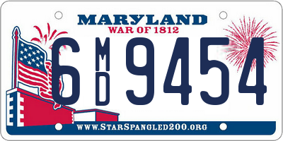 MD license plate 6MD9454