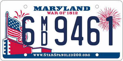 MD license plate 6MD9461