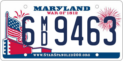 MD license plate 6MD9463