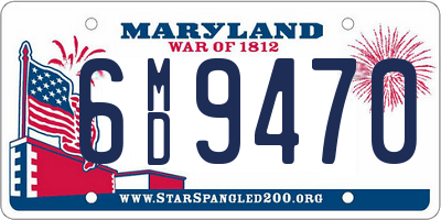 MD license plate 6MD9470