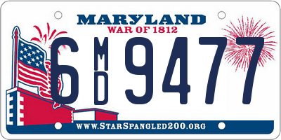 MD license plate 6MD9477