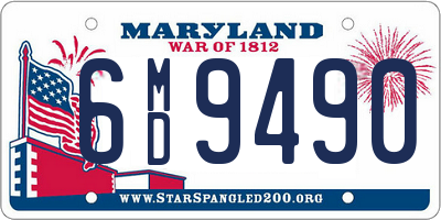 MD license plate 6MD9490