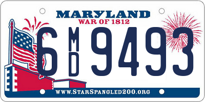 MD license plate 6MD9493