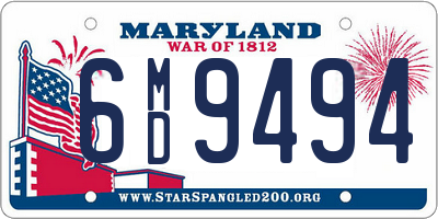 MD license plate 6MD9494