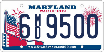 MD license plate 6MD9500