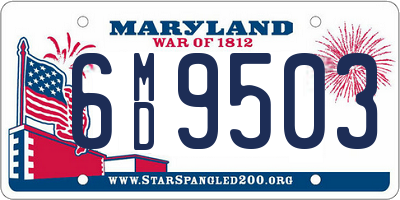 MD license plate 6MD9503