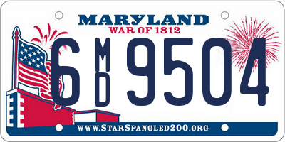 MD license plate 6MD9504