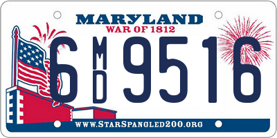 MD license plate 6MD9516