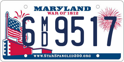 MD license plate 6MD9517