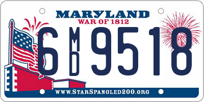 MD license plate 6MD9518
