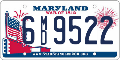 MD license plate 6MD9522