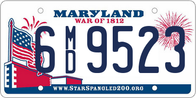 MD license plate 6MD9523