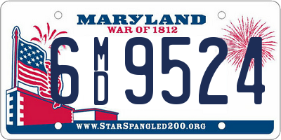 MD license plate 6MD9524