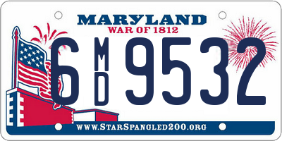 MD license plate 6MD9532