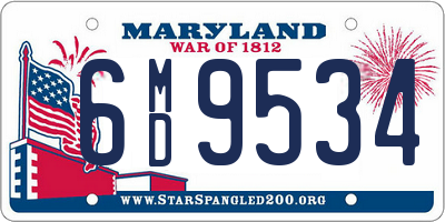 MD license plate 6MD9534