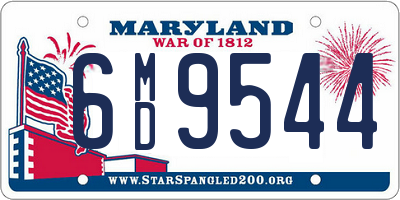 MD license plate 6MD9544