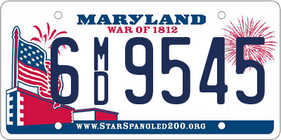 MD license plate 6MD9545