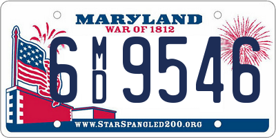 MD license plate 6MD9546
