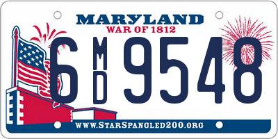 MD license plate 6MD9548